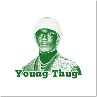 Young Thug #3// green solid style Posters and Art